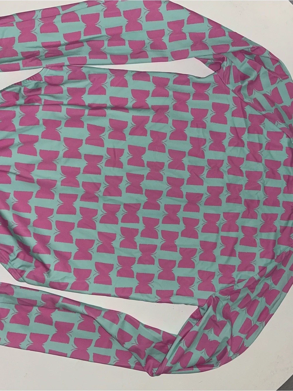 Hanna Andersson Pink and Aqua Kids One-Piece Swim Suit